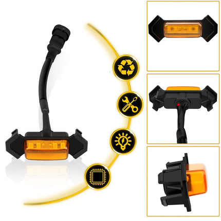 For Toyota Tacoma TRD 2016-2019 5 in 1 Car LED Front Grille Warning Lights, Daytime Running Lights & Wide Lights