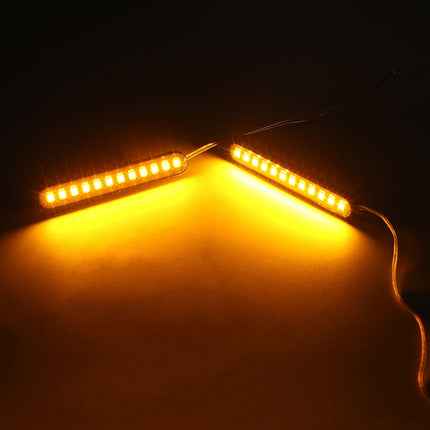 1 Pair Motorcycle 12LED Running Water Turn License Plate Light, 12LED