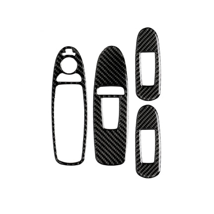 4 PCS Car Carbon Fiber Window Lift Panel Decorative Sticker for Infiniti Q50 2014-2020, Left Drive, Window Lift Panel (A)