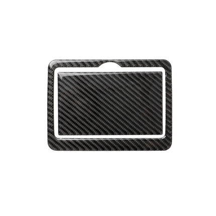 2 PCS Car Carbon Fiber Rear Water Cup Holder Panel Decorative Sticker for Infiniti Q50 / Q60 2014-2020, Rear Water Cup Holder Panel