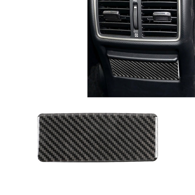 Car Carbon Fiber Rear Seat Ashtray Panel Decorative Sticker for Infiniti Q50 / Q60 2014-2020