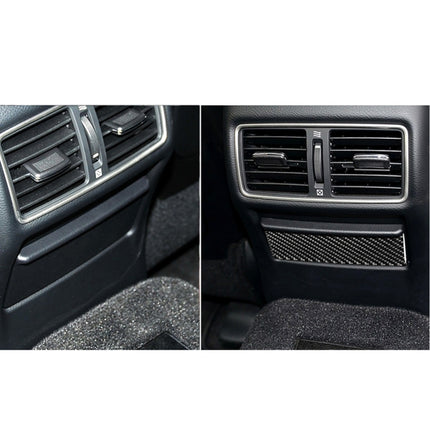 Car Carbon Fiber Rear Seat Ashtray Panel Decorative Sticker for Infiniti Q50 / Q60 2014-2020