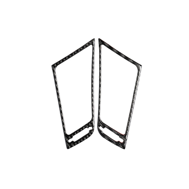2 PCS Car Carbon Fiber Central Air Outlet Frame Decorative Sticker for Infiniti Q50 / Q60 2014-2020, Central Air Outlet Frame