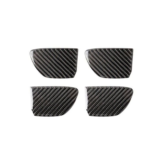 4 PCS Car Carbon Fiber Door Inner Handle Wrist Panel Decorative Sticker for Infiniti Q50 / Q60 2014-2020, Door Inner Handle Wrist
