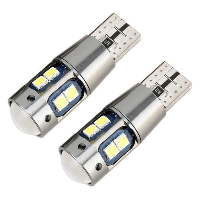 2 PCS T10 DC12V / 2.3W / 6000K / 180LM 10LEDs SMD-3030 Car Clearance Light, with Decoding