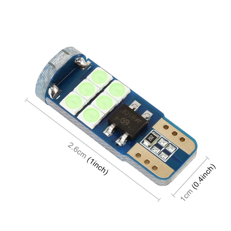 2 PCS T10 DC12 / 1W 9LEDs SMD-3030 Car Clearance Light