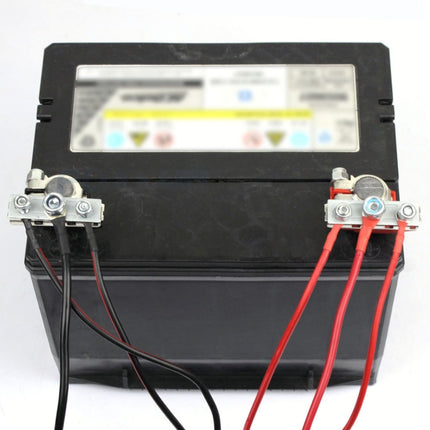 FOXSUR 1 Pair Car Automotive Battery Wire Cable Terminals Clamp Connectors Kit, Wire Cable Terminals