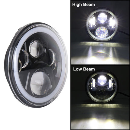 2 PCS 7 inch DC12V 6000K-6500K 50W Car LED Headlight Cree Lamp Beads for Jeep Wrangler / Harley, Support APP + Bluetooth Control, DC12V 6000K-6500K