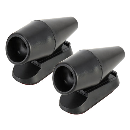 Pair Car ABS Deer Alert Sound Alarm Ultrasonic Wind Power Animal Repeller, Wind Power Animal Repeller (Black), Wind Power Animal Repeller (Black Silver)