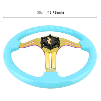 Car Colorful Modified Racing Sport Horn Button Steering Wheel, Diameter: 34.6cm