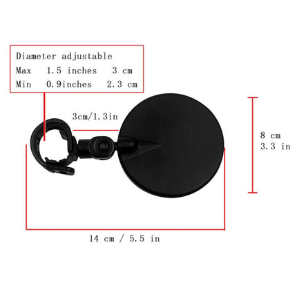 Universal 360 Rotate Adjustable Bicycle Rearview Handlebar Wide-angle Convex Mirror Cycling Rear View Mirror, View Mirror