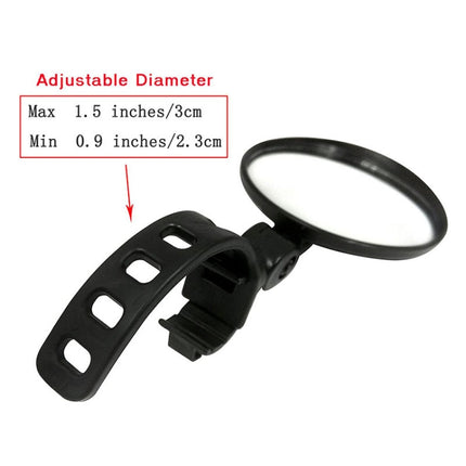 Universal 360 Rotate Adjustable Bicycle Rearview Handlebar Wide-angle Convex Mirror Cycling Rear View Mirror, View Mirror
