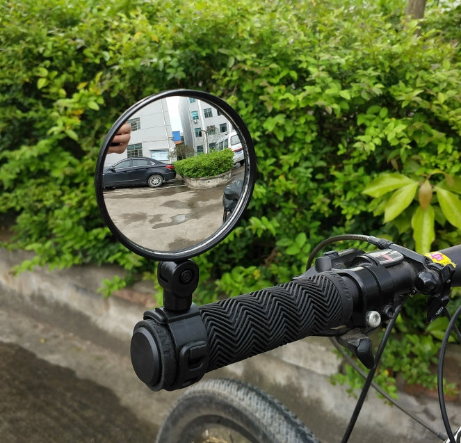 Universal 360 Rotate Adjustable Bicycle Rearview Handlebar Wide-angle Convex Mirror Cycling Rear View Mirror, View Mirror