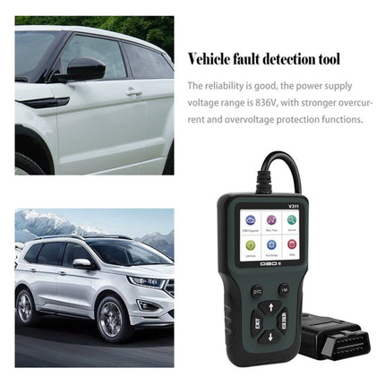 V311 OBD2 Scanner Color Screen Car Fault Detector 8 ~ 36V, Supports Chinese/English/French/German, V311