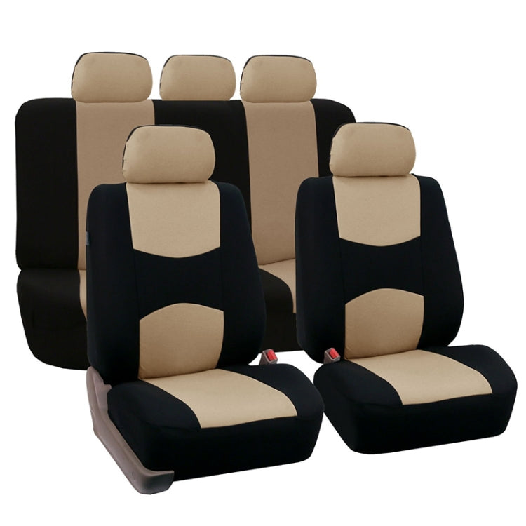 9 in 1 Universal Four Seasons Anti-Slippery Cushion Mat Set for 5 Seat Car, Style:Ordinary, Ordinary Style, Beige, Ordinary Style
