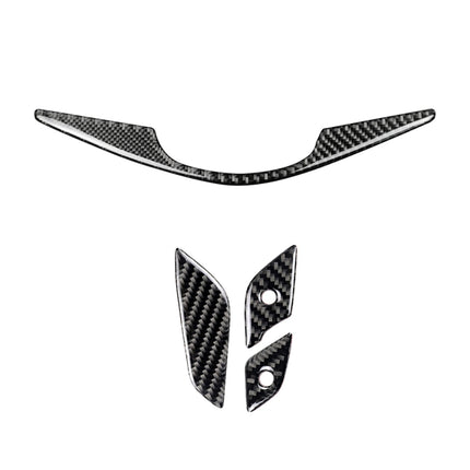 4 in 1 Car Carbon Fiber Steering Wheel Button Decorative Sticker for Cadillac xt5 2016-2017, Left and Right Drive Universal, For Cadillac xt5 2016-2017