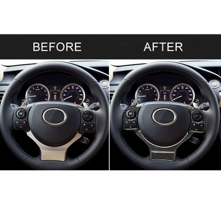 4 in 1 Car Carbon Fiber Steering Wheel Button Decorative Sticker for Lexus IS250 NX200 200t 300h, Left and Right Drive Universal, For Lexus IS250 NX200 200t 300h(B)