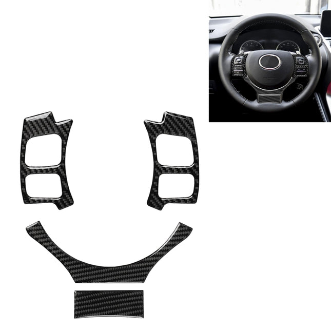 4 in 1 Car Carbon Fiber Steering Wheel Button Decorative Sticker for Lexus IS250 NX200 200t 300h, Left and Right Drive Universal, For Lexus IS250 NX200 200t 300h