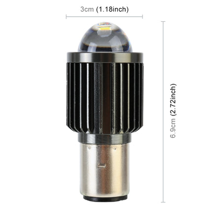 BA20D DC12-80V / 10W / 6000K / 3000K / 800LM Bicolor Motorcycle Headlights with Projector Lens