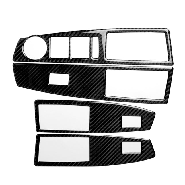 Car Carbon Fiber Window Lift Switch Panel Decorative Sticker for Chevrolet Cruze 2009-2015, Right Drive