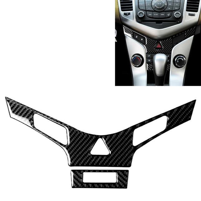 Car Carbon Fiber Air Conditioning Panel Decorative Sticker for Chevrolet Cruze 2009-2015, Left and Right Drive Universal, Air Conditioning