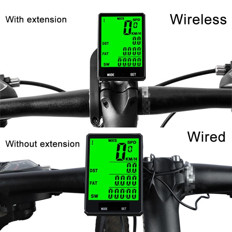 2.8 inch English Wireless Waterproof Cycle Computer LCD Odometer Speedometer, Wireless