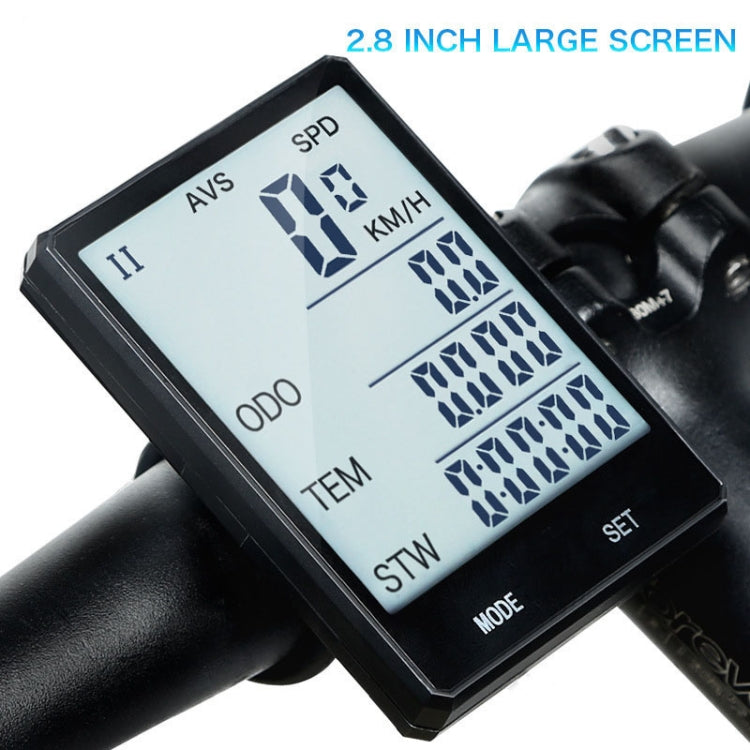 2.8 inch English Wireless Waterproof Cycle Computer LCD Odometer Speedometer, Wireless