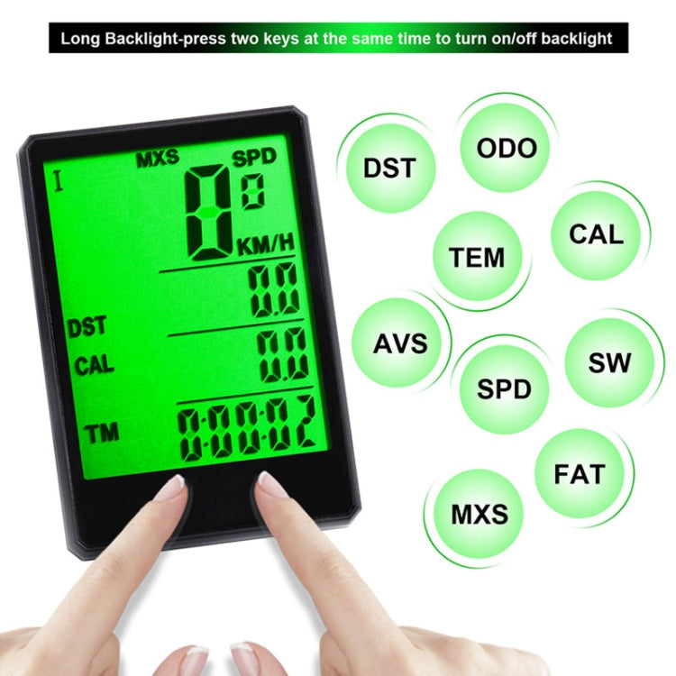 2.8 inch English Wireless Waterproof Cycle Computer LCD Odometer Speedometer, Wireless