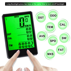 2.8 inch English Wireless Waterproof Cycle Computer LCD Odometer Speedometer, Wireless