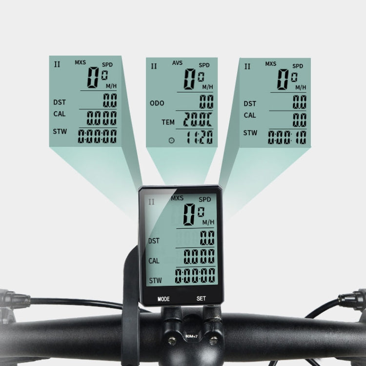 2.8 inch English Wireless Waterproof Cycle Computer LCD Odometer Speedometer, Wireless