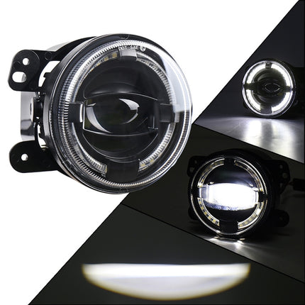 2 PCS 4 inch Car LED Angel Eyes Spotlight Modified Fog Lights for Jeep Wrangler / Dodge / Chrysler PT Cruiser