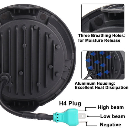 7 inch Round LED Motorcycle Headlight Modified Spotlight for Honda, For Honda, For Honda Silver