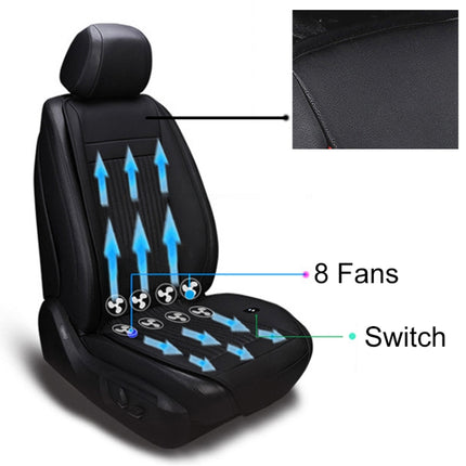 Car 12V Cushion Summer USB Breathable Ice Silk Seat Cover, Eight Fans + Ventilation and Refrigeration
