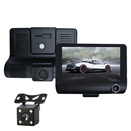 3 in 1 4 inch 170 Degree Wide Angle Night Vision HD 1080P Video Car DVR, Support Motion Detection / G-Sensor, 4 inch