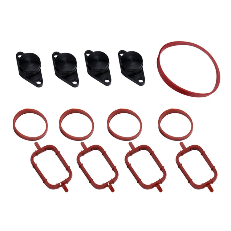 4x22mm Car Swirl Flap Air Intake Aluminum Gasket Remove Repair Kit, 22mm(Black), 22mm(Silver)