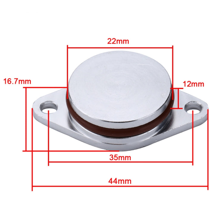 4x22mm Car Swirl Flap Air Intake Aluminum Gasket Remove Repair Kit, 22mm(Black), 22mm(Silver)