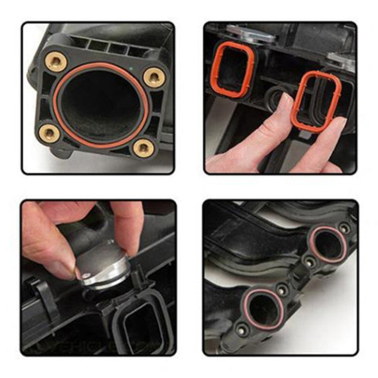 4x22mm Car Swirl Flap Air Intake Aluminum Gasket Remove Repair Kit, 22mm(Black), 22mm(Silver)