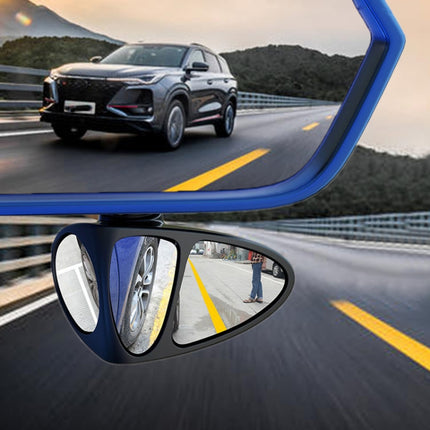 3R-146 3 in 1 Car Rearview Auxiliary Blind Spot Mirror Rear View 146 Front Wheel Mirror for Right Side, 3 in 1 Black Right