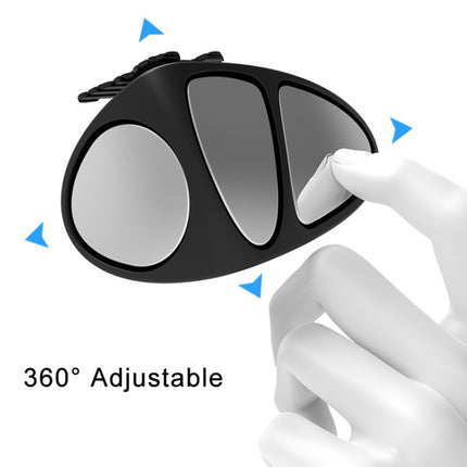 3R-146 3 in 1 Car Rearview Auxiliary Blind Spot Mirror Rear View 146 Front Wheel Mirror for Right Side, 3 in 1 Black Right