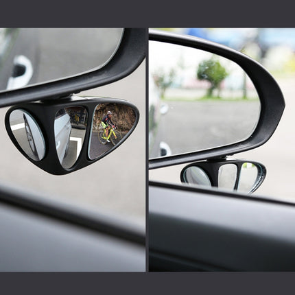 3R-146 3 in 1 Car Rearview Auxiliary Blind Spot Mirror Rear View 146 Front Wheel Mirror for Right Side, 3 in 1 Black Right