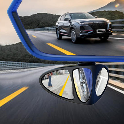 3R-151 3 in 1 Car Rearview Auxiliary Blind Spot Mirror Rear View 146 Front Wheel Mirror for Left Side, 3 in 1 Black Left
