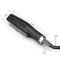 2 PCS D12V / 1W Motorcycle LED Waterproof Dynamic Blinker Side Lights Flowing Water Turn Signal Light
