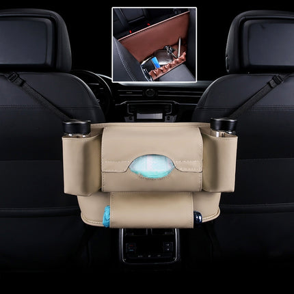 Car Front Seat Hanging Bag Paper Towel / Water Cup Storage Bag