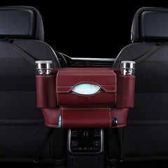 Car Front Seat Hanging Bag Paper Towel / Water Cup Storage Bag