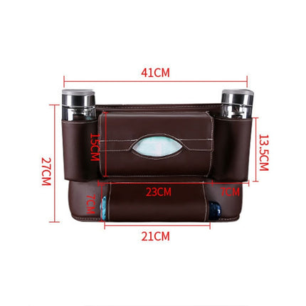 Car Front Seat Hanging Bag Paper Towel / Water Cup Storage Bag