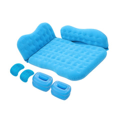 Universal Car Travel Inflatable Mattress Air Bed Camping Back Seat Couch with Head Protector + Wide Side Baffle