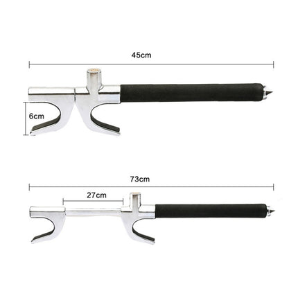 Car Adjustable Telescopic U Shape Steering Wheel Lock Anti-theft Cipher Lock with Safety Hammer, with Safety Hammer