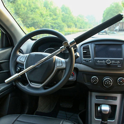 Car Adjustable Telescopic U Shape Steering Wheel Lock Anti-theft Cipher Lock with Safety Hammer, with Safety Hammer