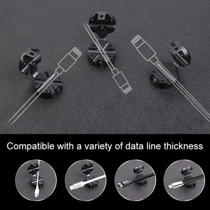 Car Carbon Fiber Magnetic Clamp Cable Storage Box Creative Desktop Hub Organizer