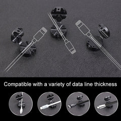 Car Carbon Fiber Magnetic Clamp Cable Storage Box Creative Desktop Hub Organizer